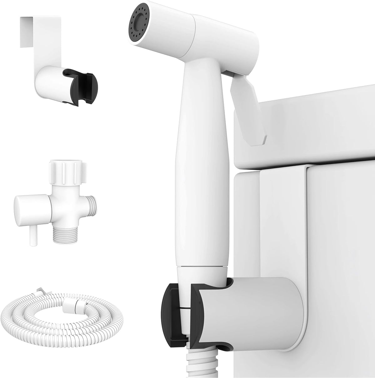 Handheld Bidet Sprayer, Bidet Attachment for Toilet, Brushed Nickel