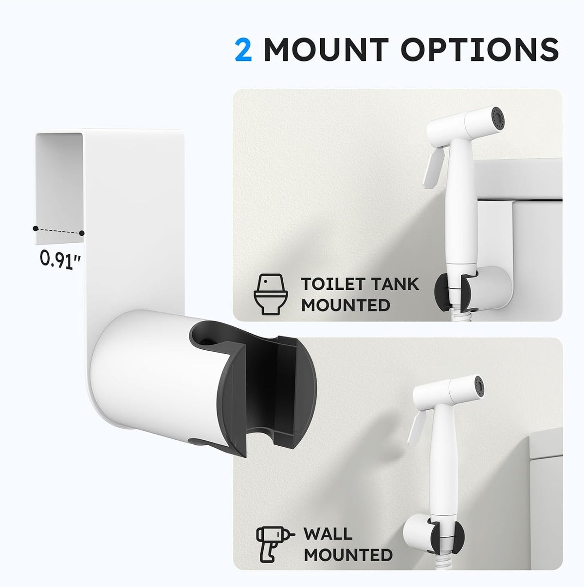 Handheld Bidet Sprayer, Bidet Attachment for Toilet, Brushed Nickel