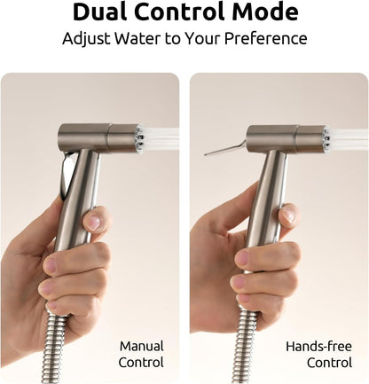 Handheld Bidet Sprayer, Bidet Attachment for Toilet, Brushed Nickel