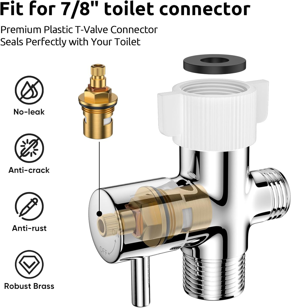 Handheld Bidet Sprayer, Bidet Attachment for Toilet, Brushed Nickel