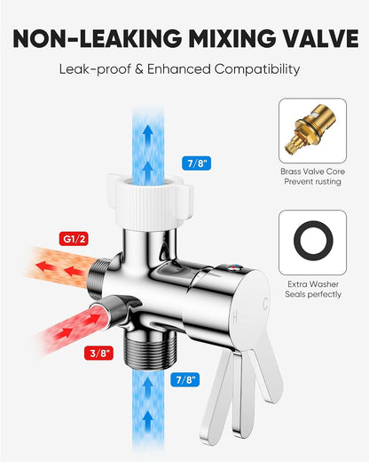 Handheld Bidet Sprayer, Bidet Attachment for Toilet, Brushed Nickel