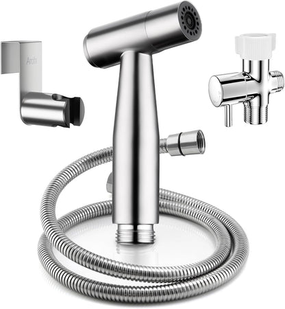 Handheld Bidet Sprayer, Bidet Attachment for Toilet, Brushed Nickel