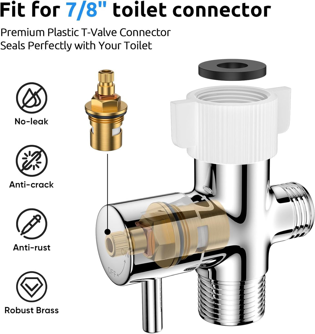 Handheld Bidet Sprayer, Bidet Attachment for Toilet, Brushed Nickel