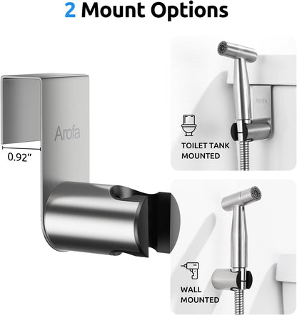 Handheld Bidet Sprayer, Bidet Attachment for Toilet, Brushed Nickel