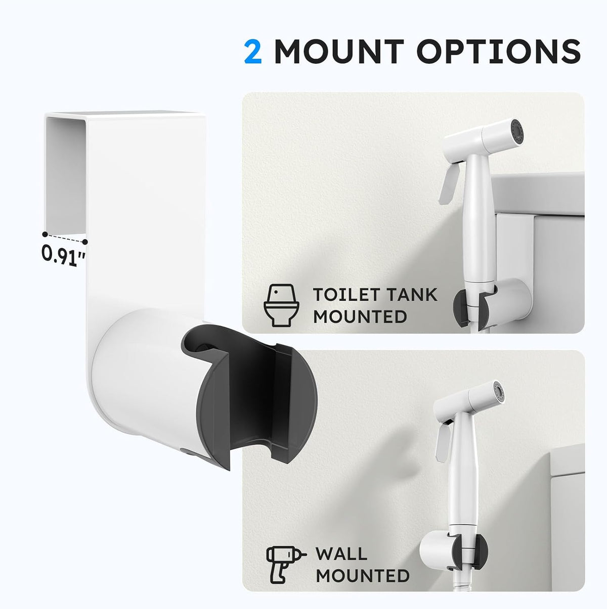 Handheld Bidet Sprayer, Bidet Attachment for Toilet, Brushed Nickel