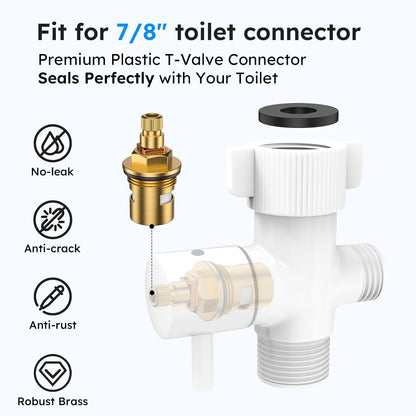 Handheld Bidet Sprayer, Bidet Attachment for Toilet, Brushed Nickel