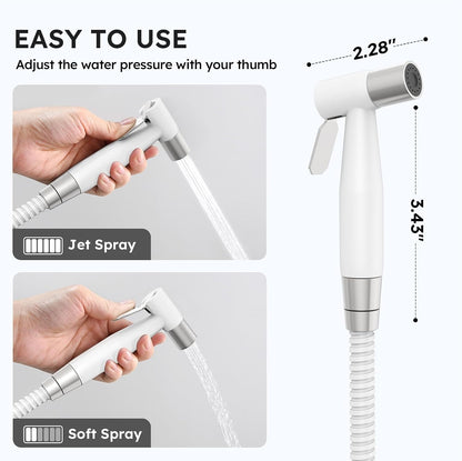 Handheld Bidet Sprayer, Bidet Attachment for Toilet, Brushed Nickel