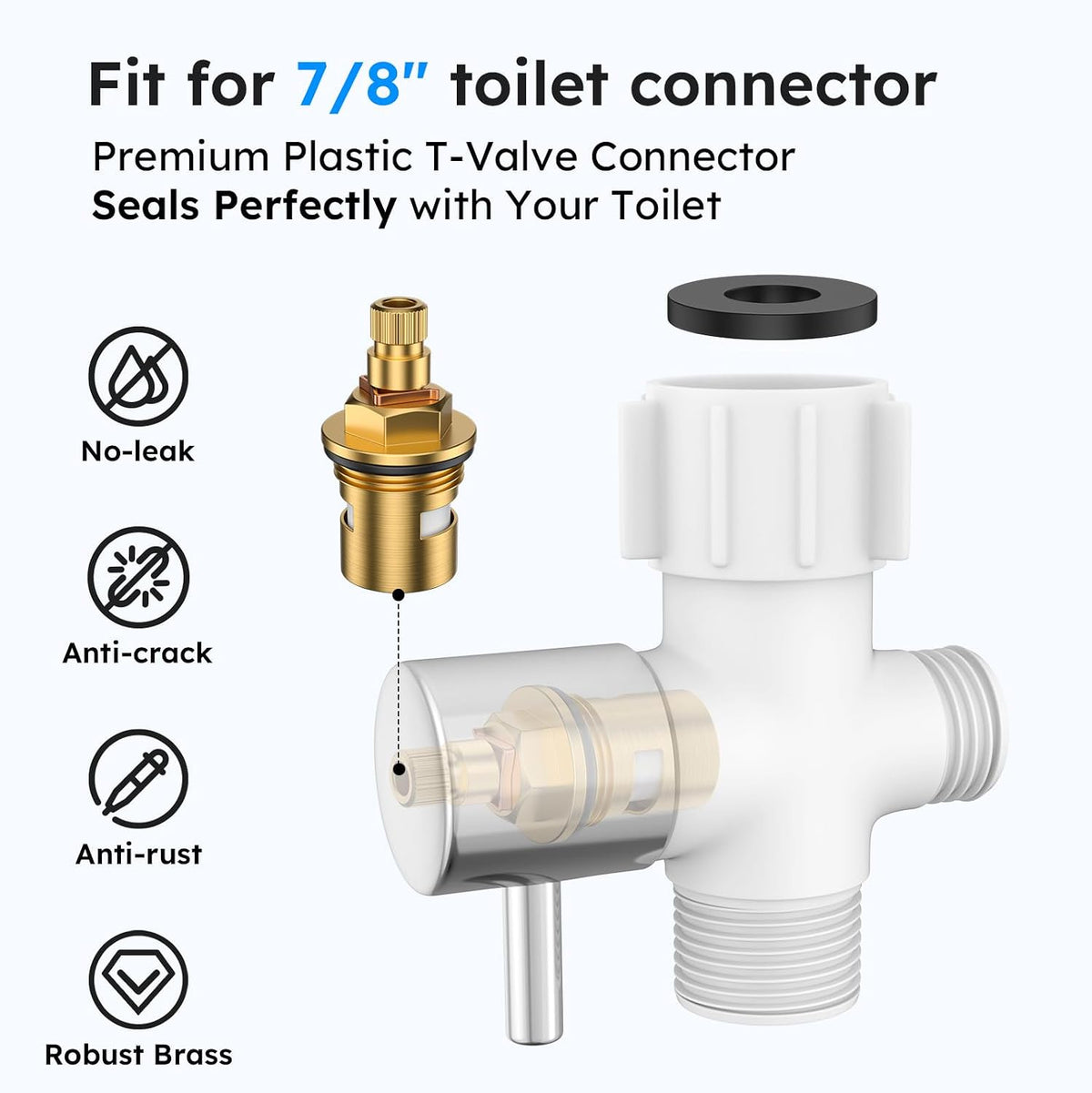 Handheld Bidet Sprayer, Bidet Attachment for Toilet, Brushed Nickel