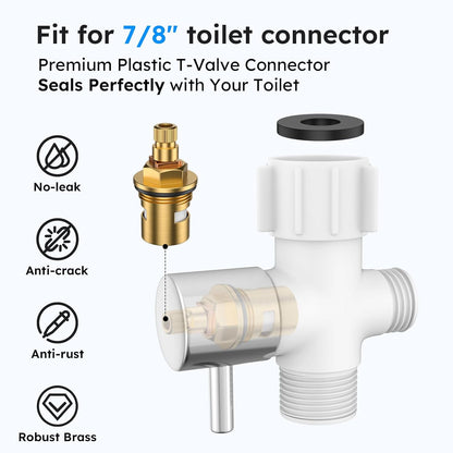 Handheld Bidet Sprayer, Bidet Attachment for Toilet, Brushed Nickel