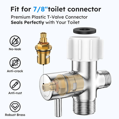 Handheld Bidet Sprayer, Bidet Attachment for Toilet, Brushed Nickel