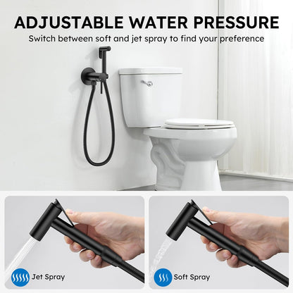 Handheld Bidet Sprayer, Bidet Attachment for Toilet, Brushed Nickel
