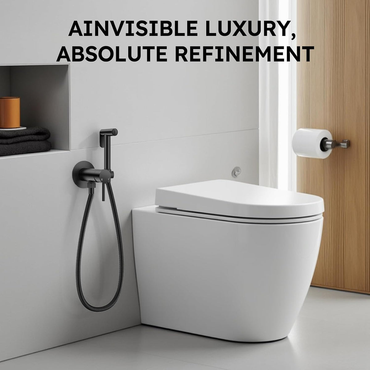 Handheld Bidet Sprayer, Bidet Attachment for Toilet, Brushed Nickel