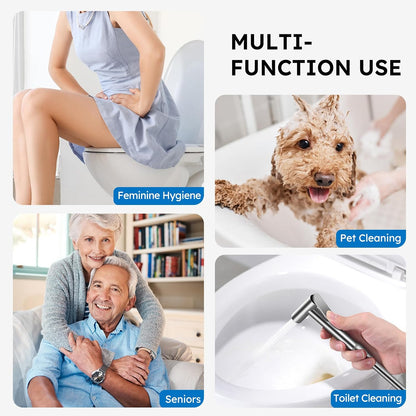 Handheld Bidet Sprayer, Bidet Attachment for Toilet, Brushed Nickel