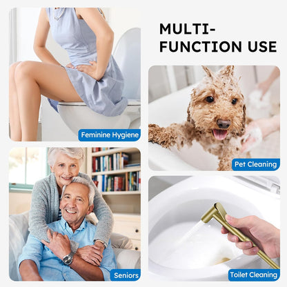 Handheld Bidet Sprayer, Bidet Attachment for Toilet, Brushed Nickel