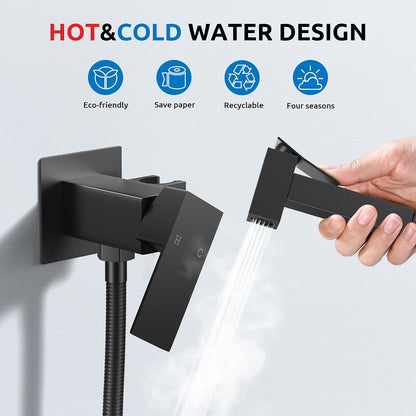 Handheld Bidet Sprayer, Bidet Attachment for Toilet, Brushed Nickel