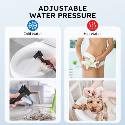 Handheld Bidet Sprayer, Bidet Attachment for Toilet, Brushed Nickel