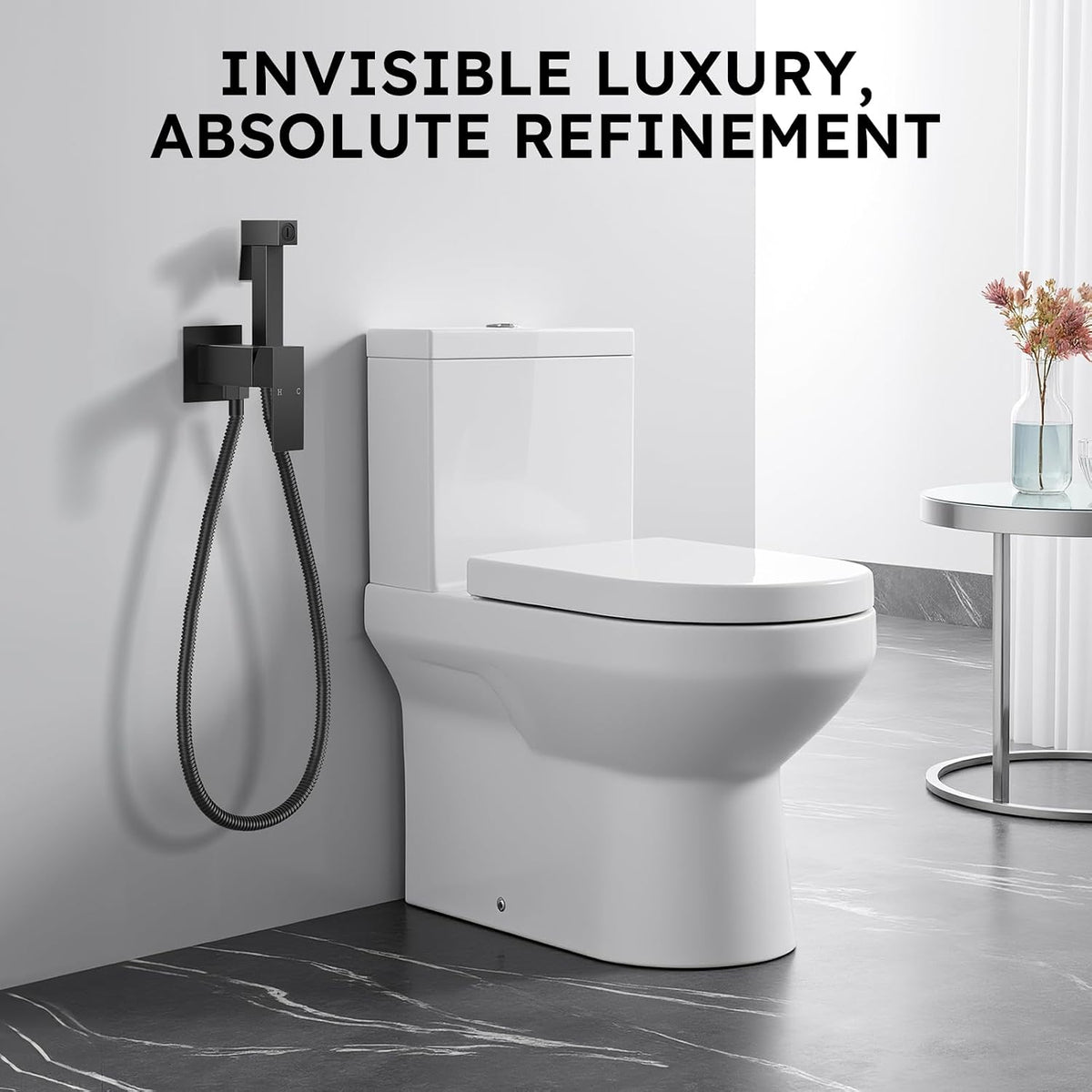 Handheld Bidet Sprayer, Bidet Attachment for Toilet, Brushed Nickel