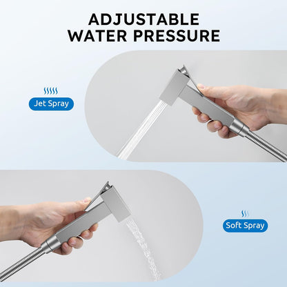 Handheld Bidet Sprayer, Bidet Attachment for Toilet, Brushed Nickel