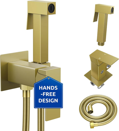 Handheld Bidet Sprayer, Bidet Attachment for Toilet, Brushed Nickel