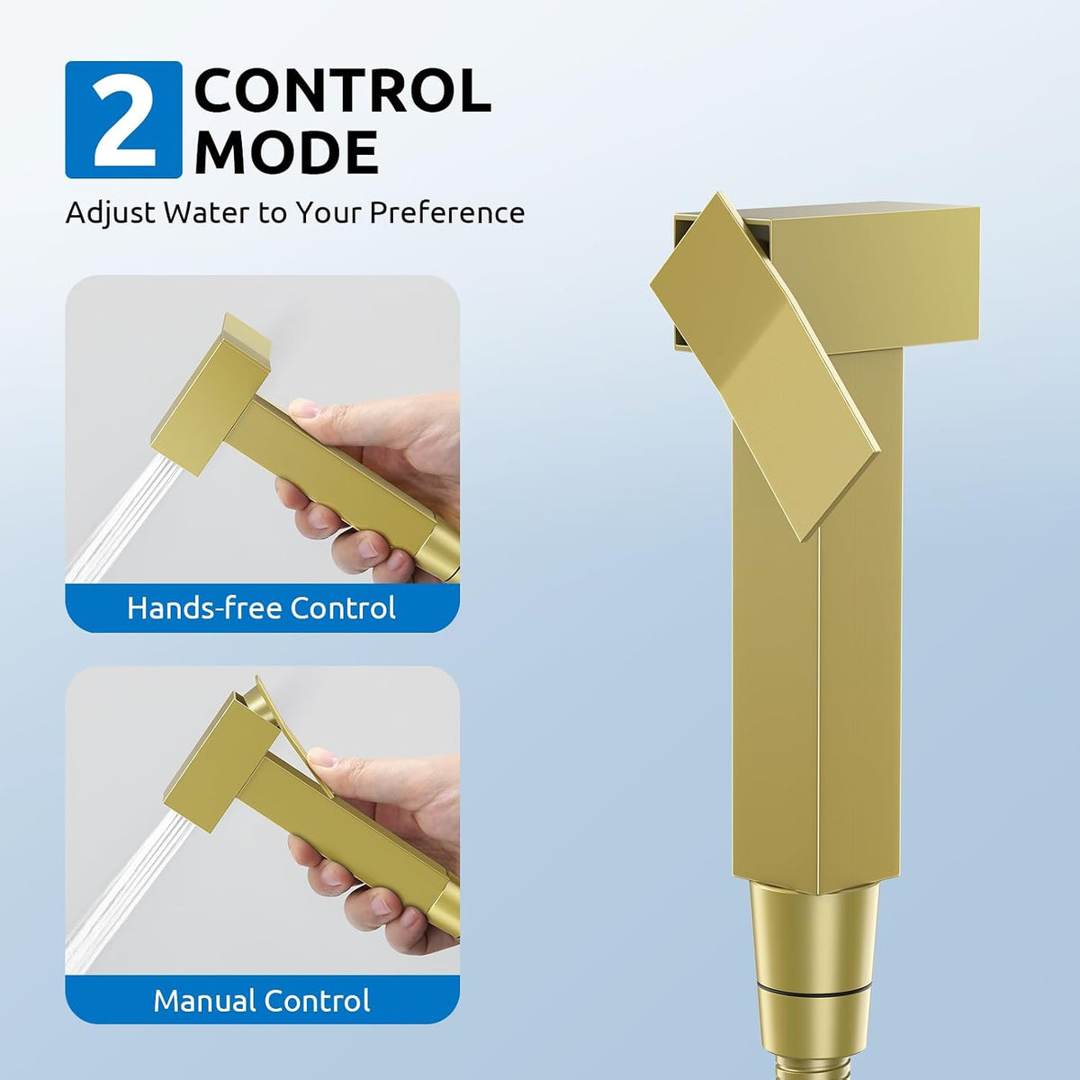 Handheld Bidet Sprayer, Bidet Attachment for Toilet, Brushed Nickel