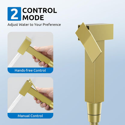 Handheld Bidet Sprayer, Bidet Attachment for Toilet, Brushed Nickel