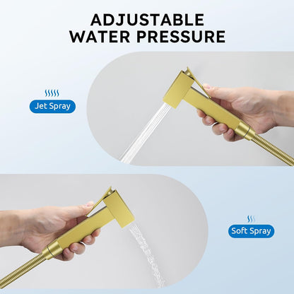 Handheld Bidet Sprayer, Bidet Attachment for Toilet, Brushed Nickel