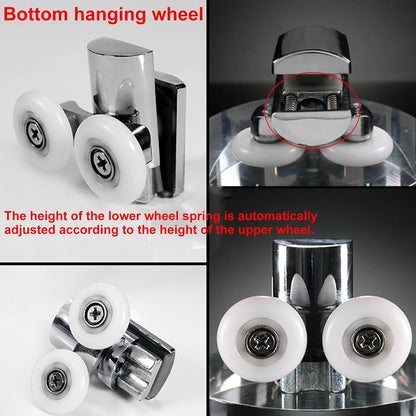 Zinc Alloy Shower Door Runners 23mm Twin Shower Door Rollers 2top 2bottom 4pcs