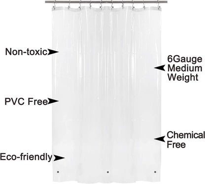 White Shower Curtain Liner Standard Size