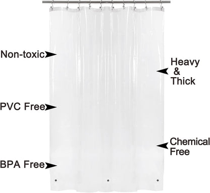 White Shower Curtain Liner Standard Size