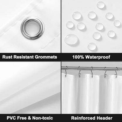 White Shower Curtain Liner Standard Size