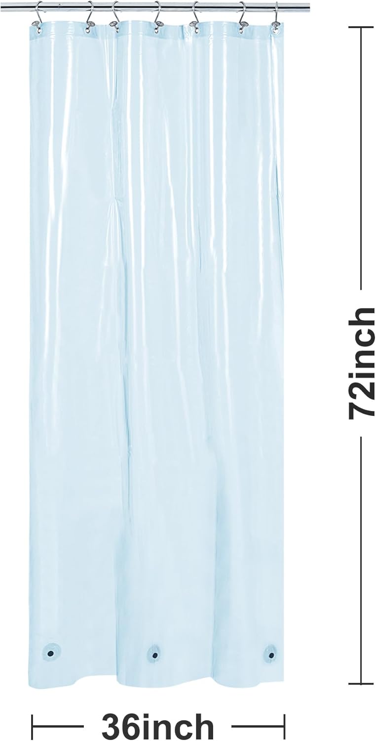 White Shower Curtain Liner Standard Size
