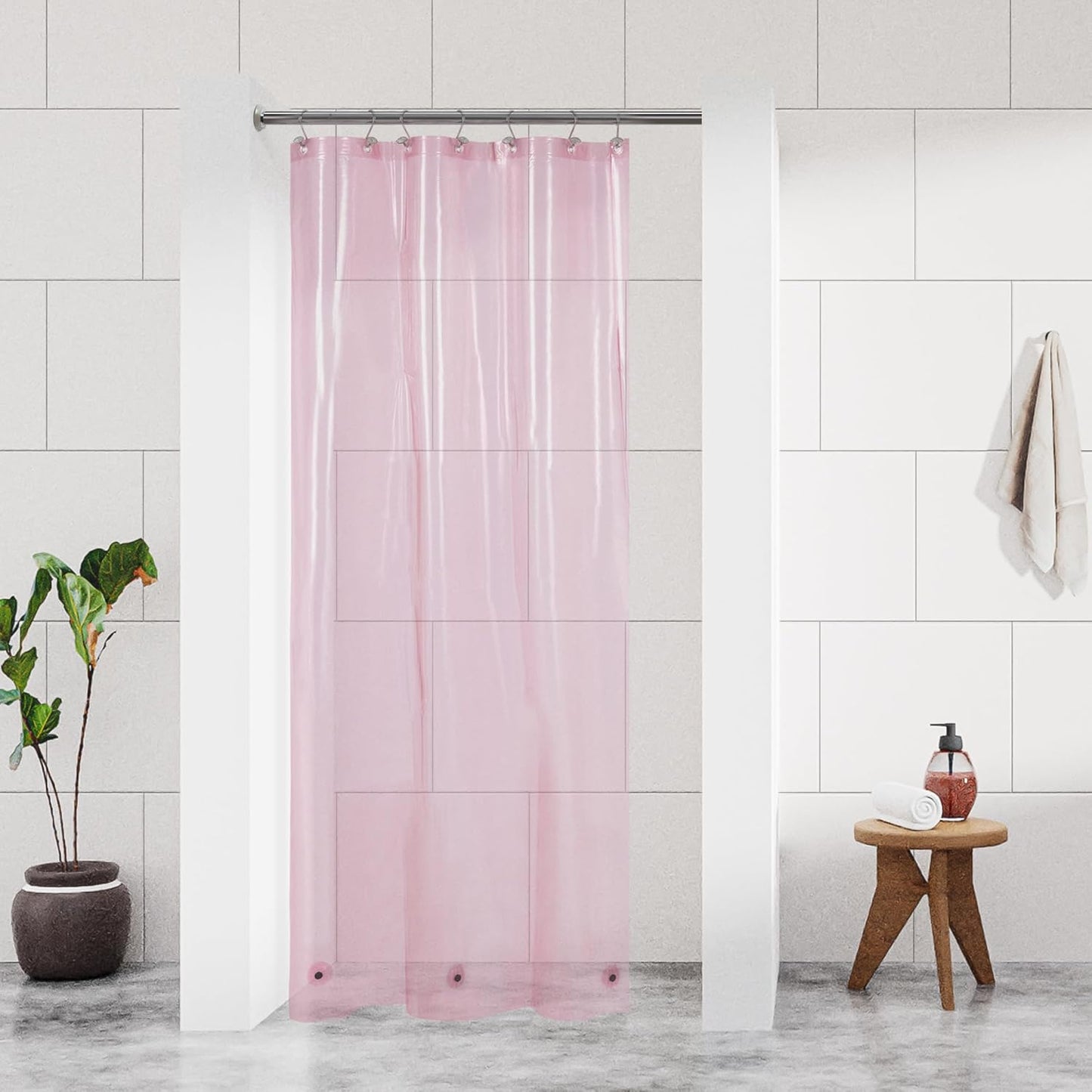 White Shower Curtain Liner Standard Size