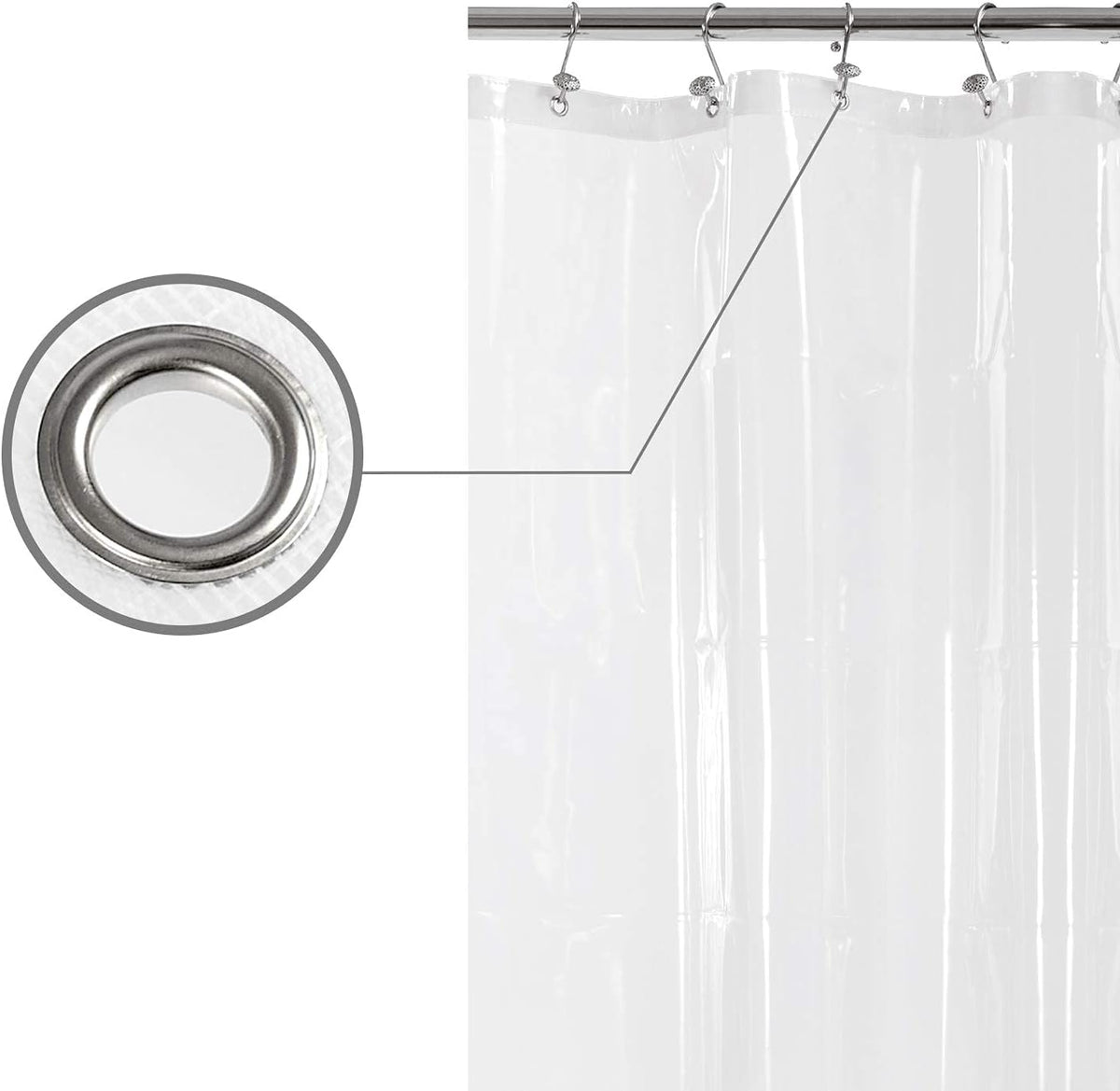 White Shower Curtain Liner Standard Size