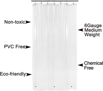 White Shower Curtain Liner Standard Size