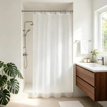 White Shower Curtain Liner Standard Size