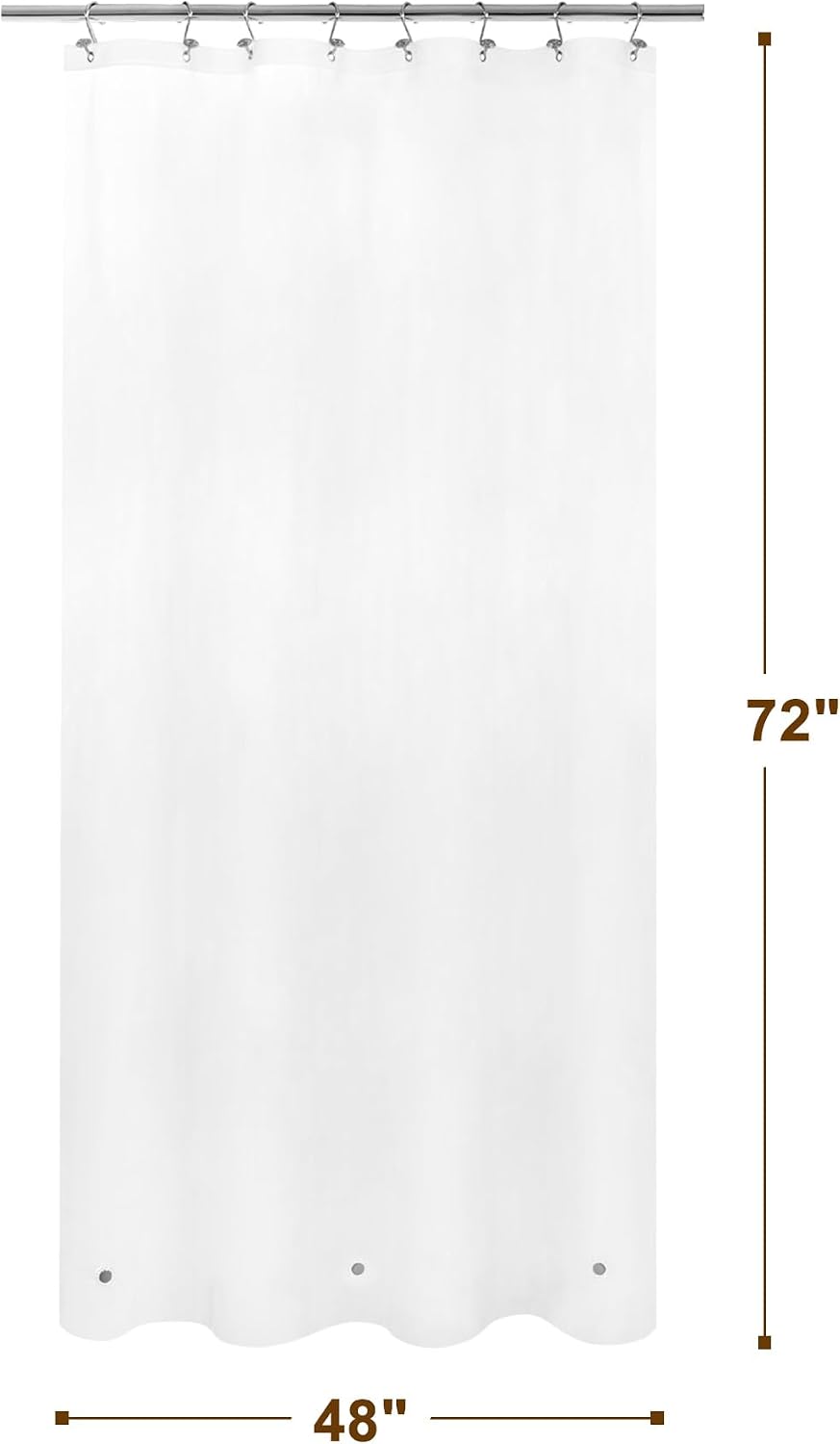 White Shower Curtain Liner Standard Size