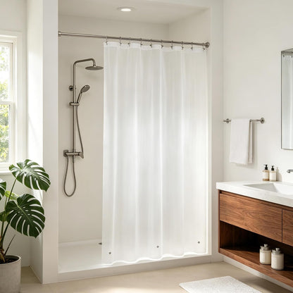 White Shower Curtain Liner Standard Size