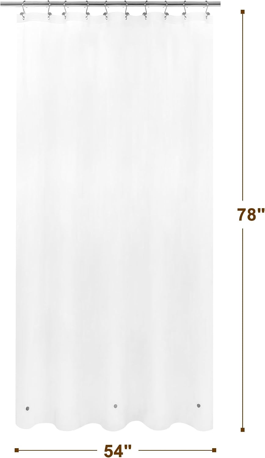 White Shower Curtain Liner Standard Size