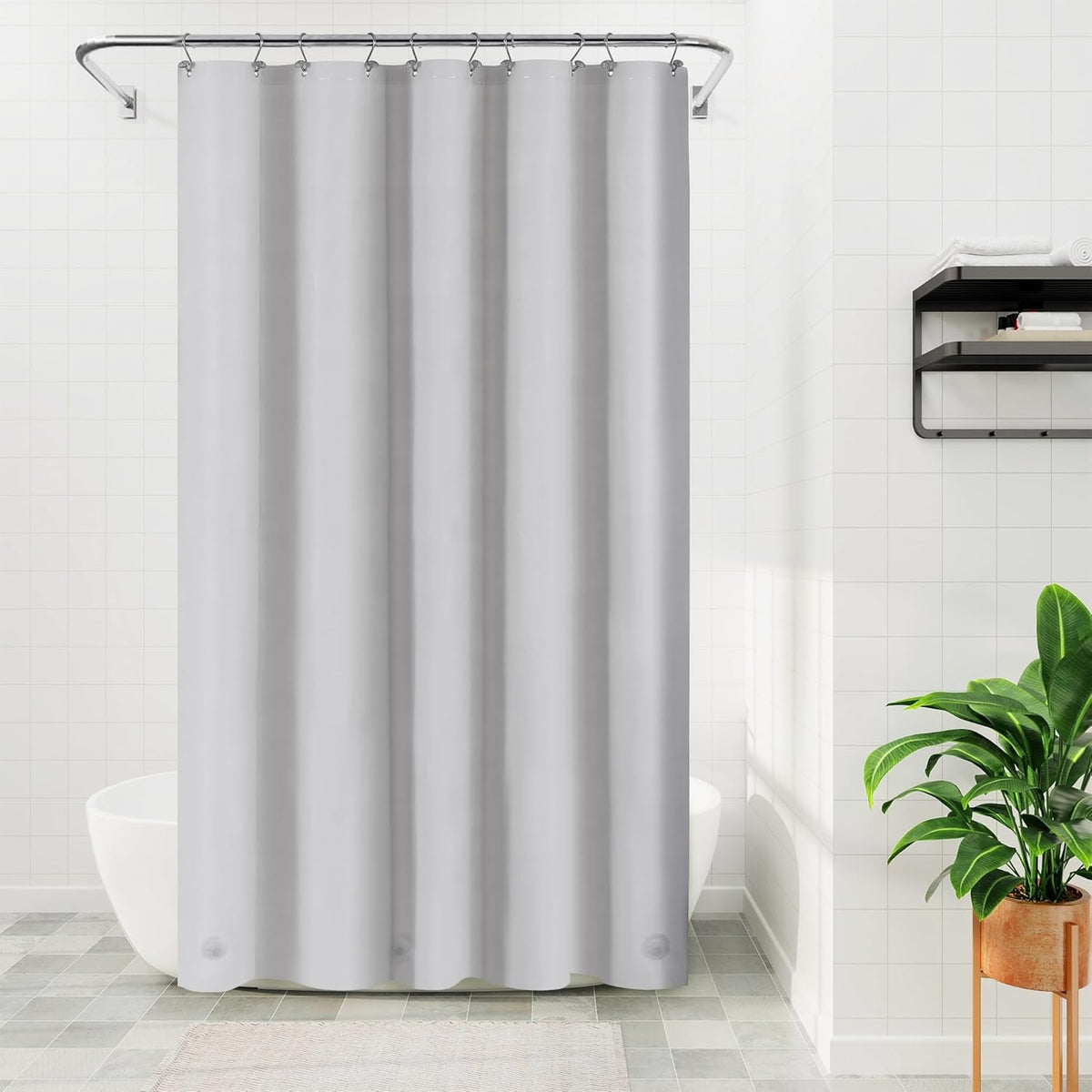 White Shower Curtain Liner Standard Size