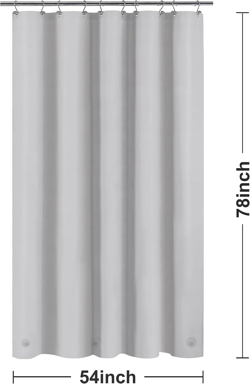 White Shower Curtain Liner Standard Size