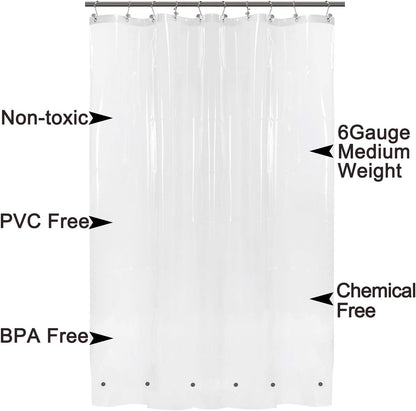 White Shower Curtain Liner Standard Size