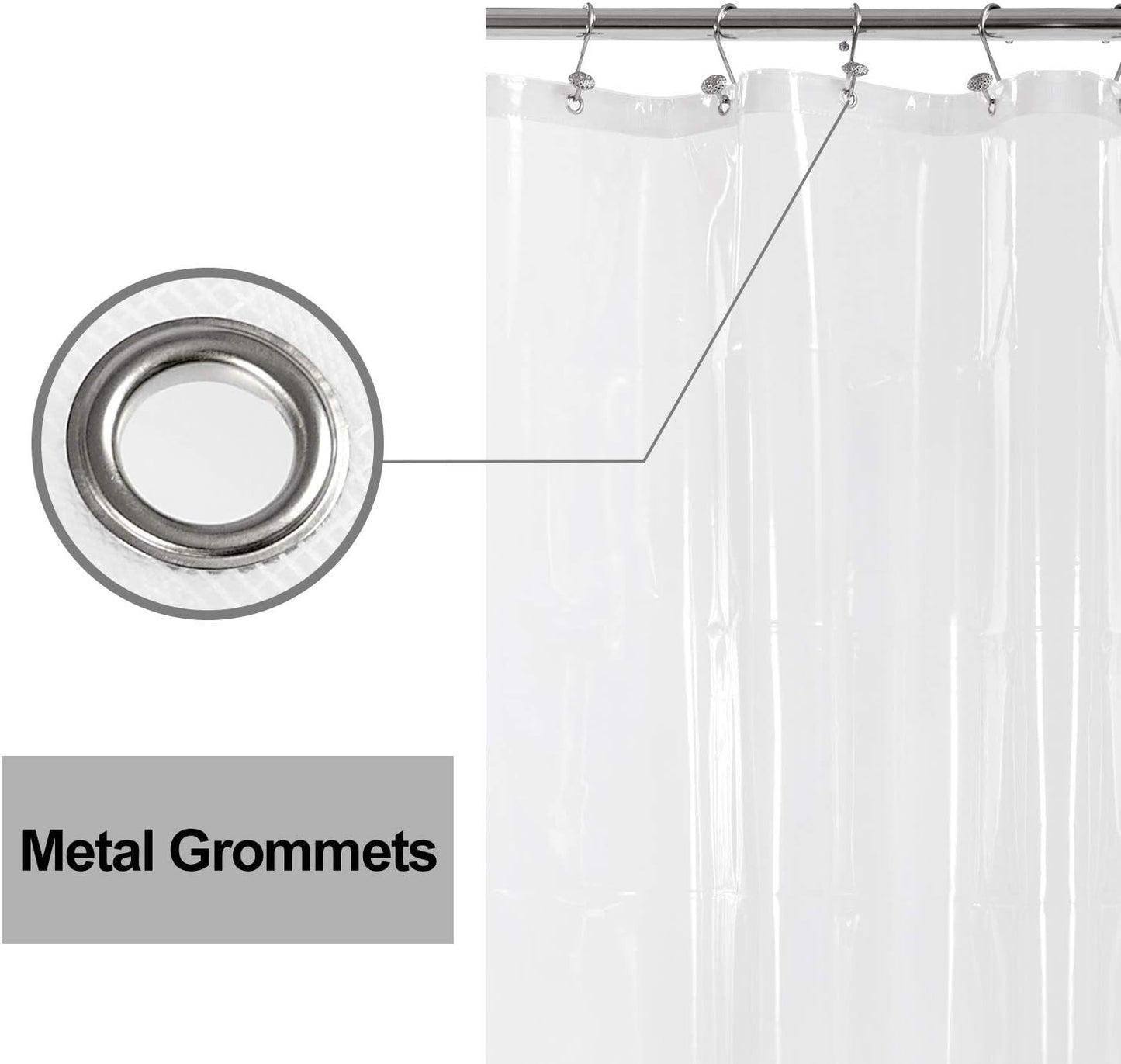 White Shower Curtain Liner Standard Size
