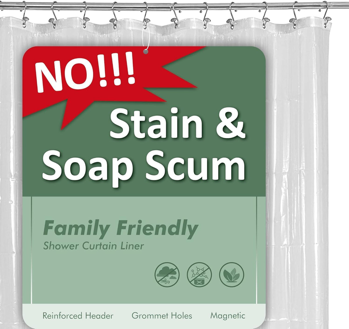 White Shower Curtain Liner Standard Size