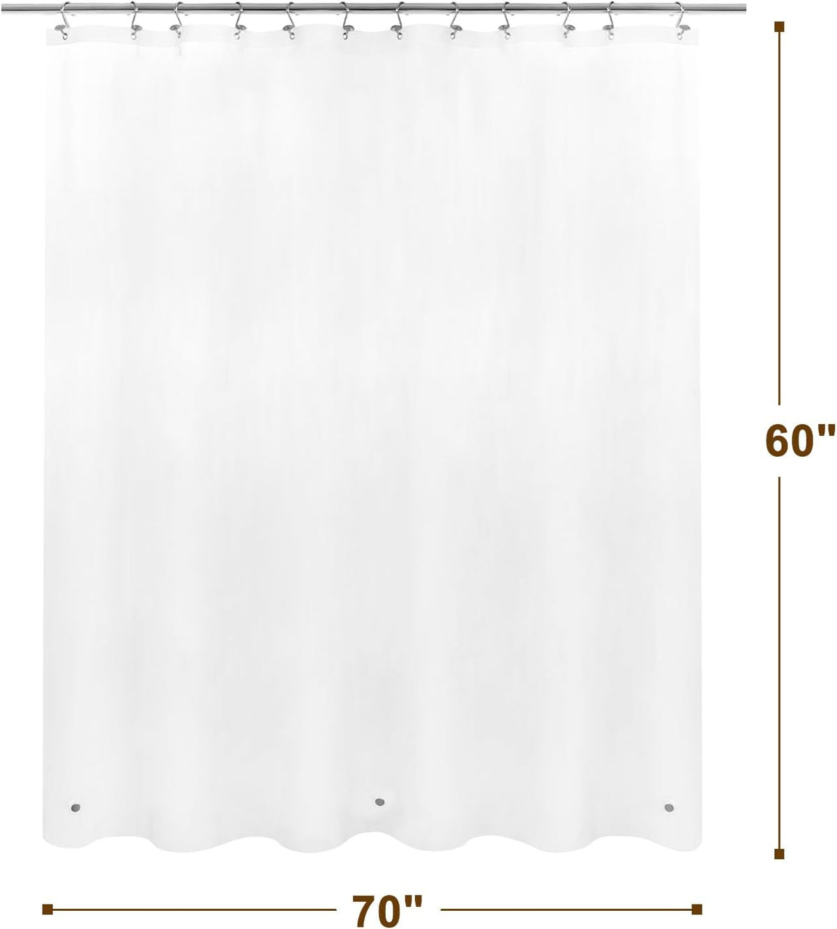 White Shower Curtain Liner Standard Size