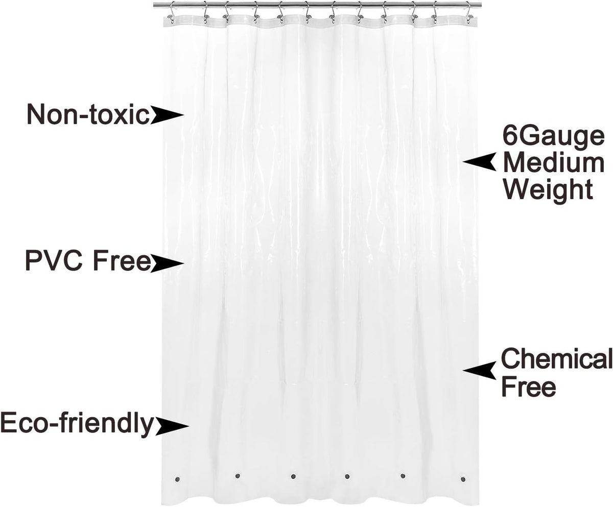 White Shower Curtain Liner Standard Size