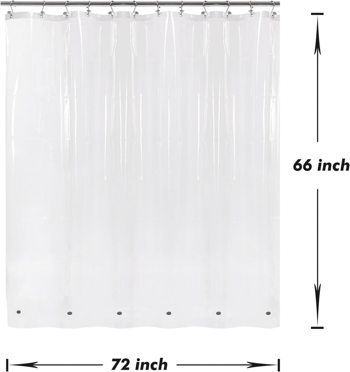 White Shower Curtain Liner Standard Size