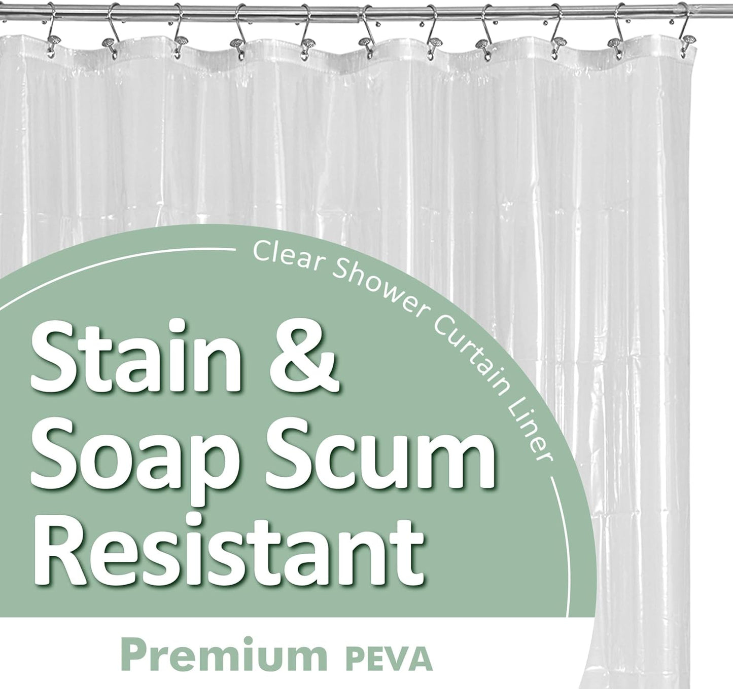 White Shower Curtain Liner Standard Size