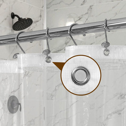 White Shower Curtain Liner Standard Size