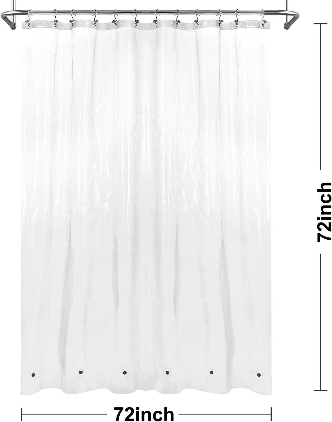 White Shower Curtain Liner Standard Size
