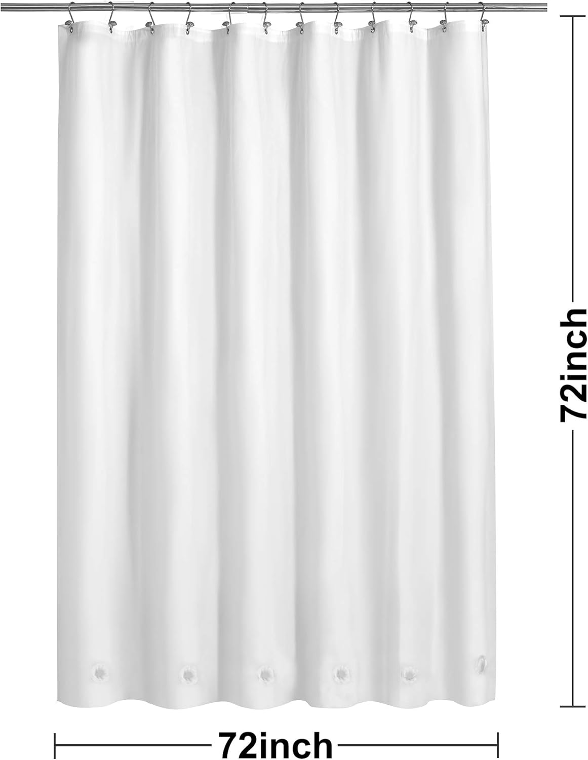 White Shower Curtain Liner Standard Size